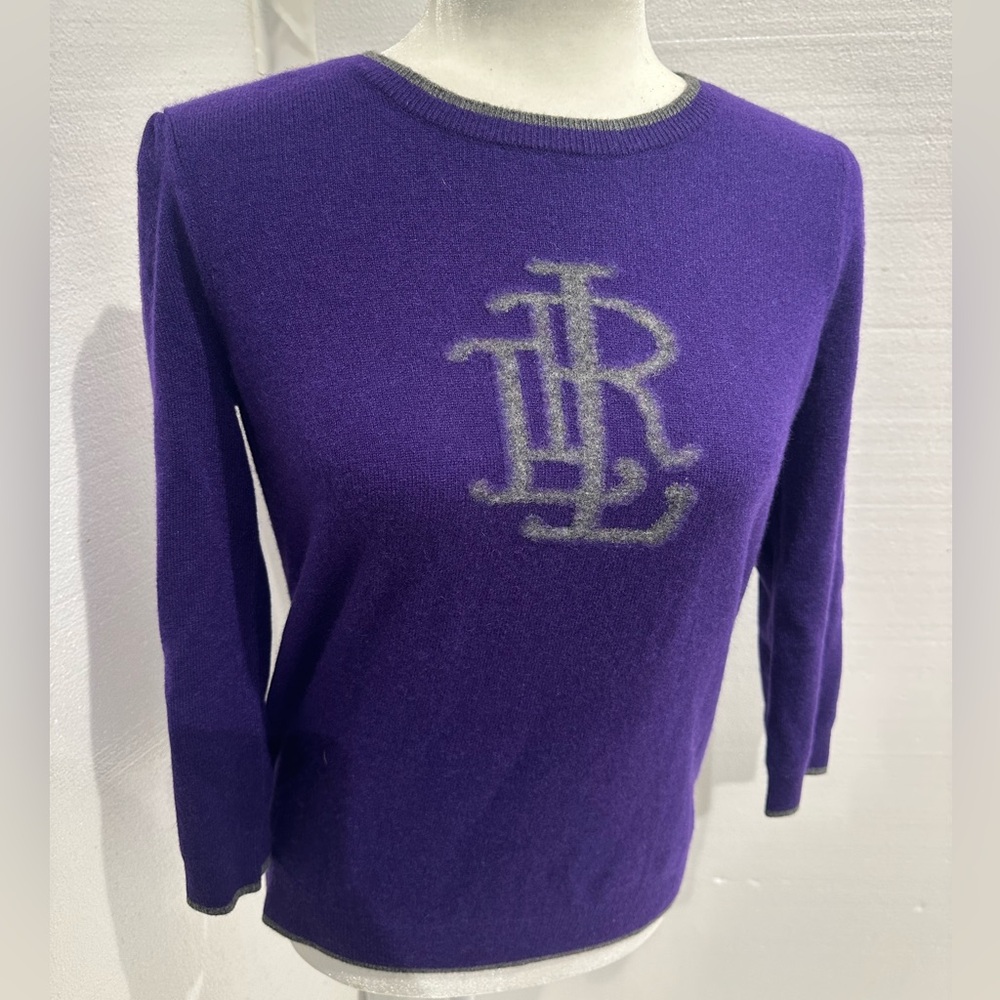 Ralph Lauren Purple 100% Cashmere Sweater